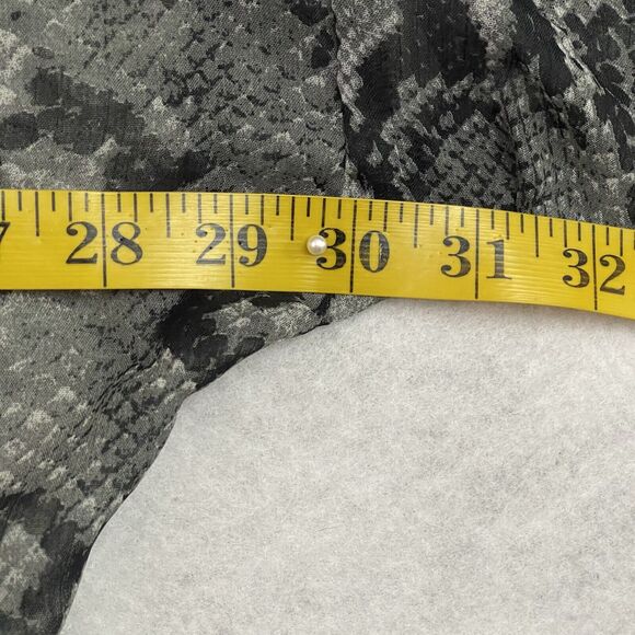 2b bebe Snake Print Puff Sleeve Blouse Cropped Sheer Animal Print Top Large - Picture 5 of 11